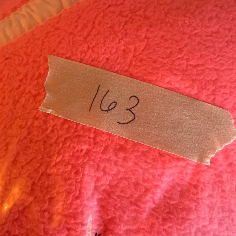 Free People Mountain High Neon Coral Fleece Quarter Zip Pullover NWOT - Picture 8 of 8